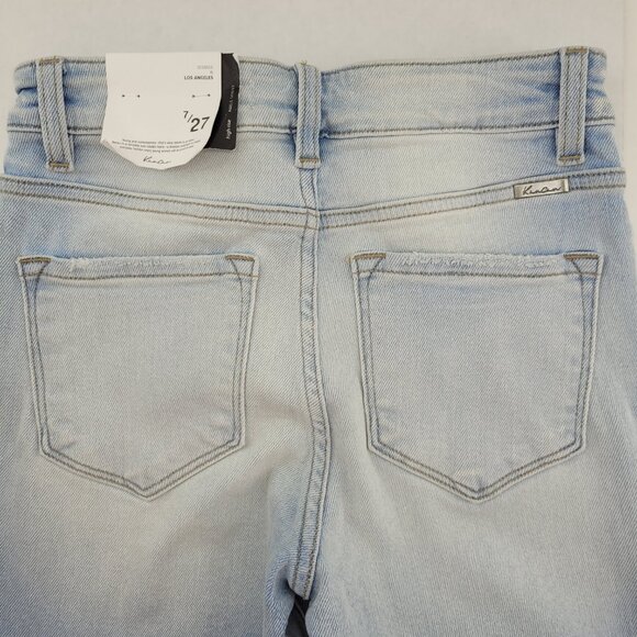 NEW Kancan Jeans Womens Size 7 Blue High Rise Ankle Distressed Light Wash NWT - Picture 14 of 14